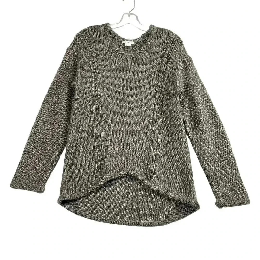 HELMUT LANG wool alpaca blend knit hi low sweater EUC Size Large